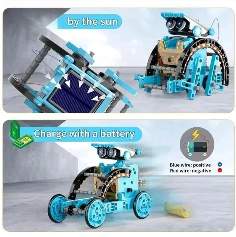12-in-1 Solar Powered Robot STEM DIY Assembly Kit 4