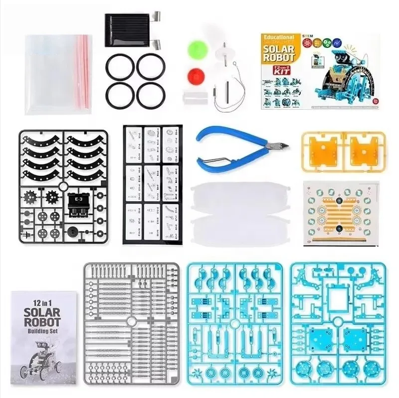 12-in-1 Solar Powered Robot STEM DIY Assembly Kit 6