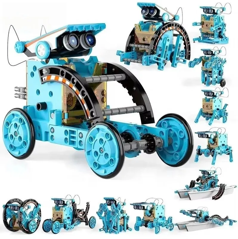 12-in-1 Solar Powered Robot STEM DIY Assembly Kit