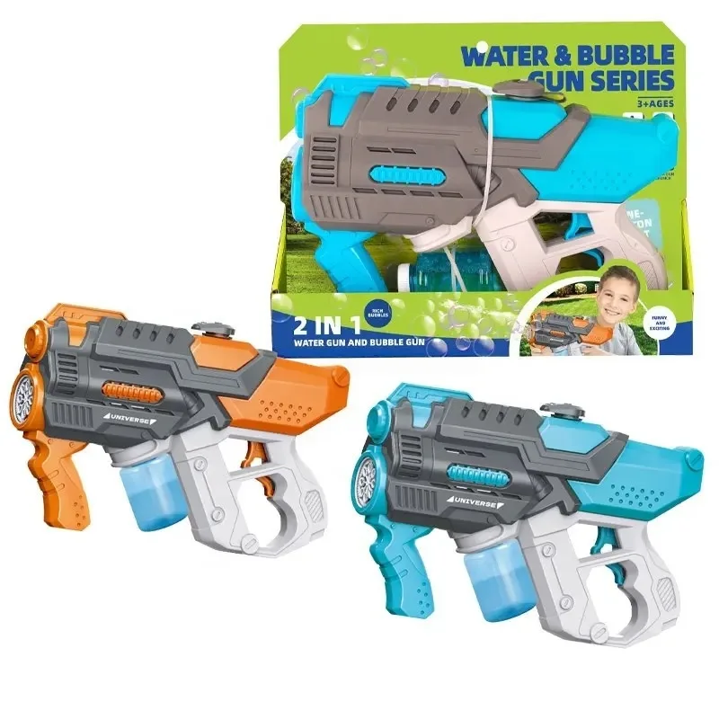 2-In-1 Electric Space Water Gun Bubble Gun Combo 1