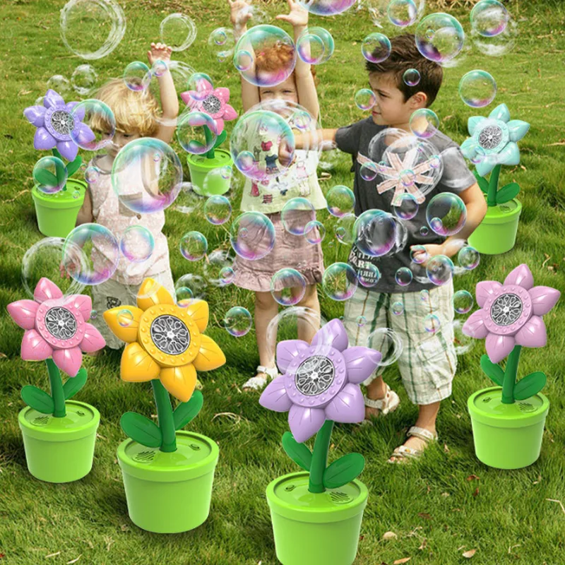 Sunflower Multi-Hole Electric Bubble Gun - Professional Event Edition 4