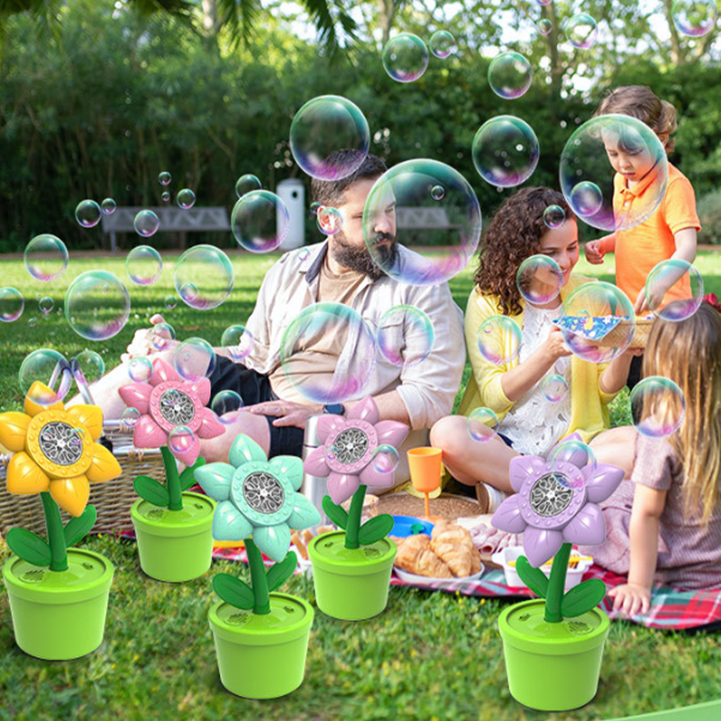 Sunflower Multi-Hole Electric Bubble Gun - Professional Event Edition 5