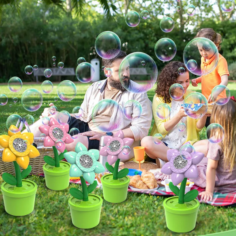 Sunflower Multi-Hole Electric Bubble Gun - Professional Event Edition 5