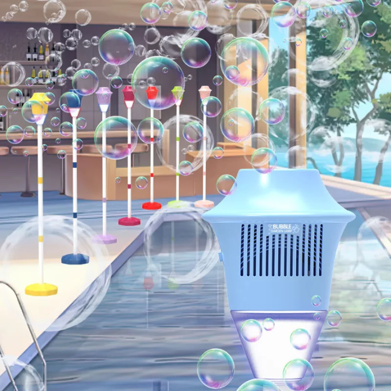 Industrial Garden Lamp Bubble Machine - High-Volume Outdoor Edition
