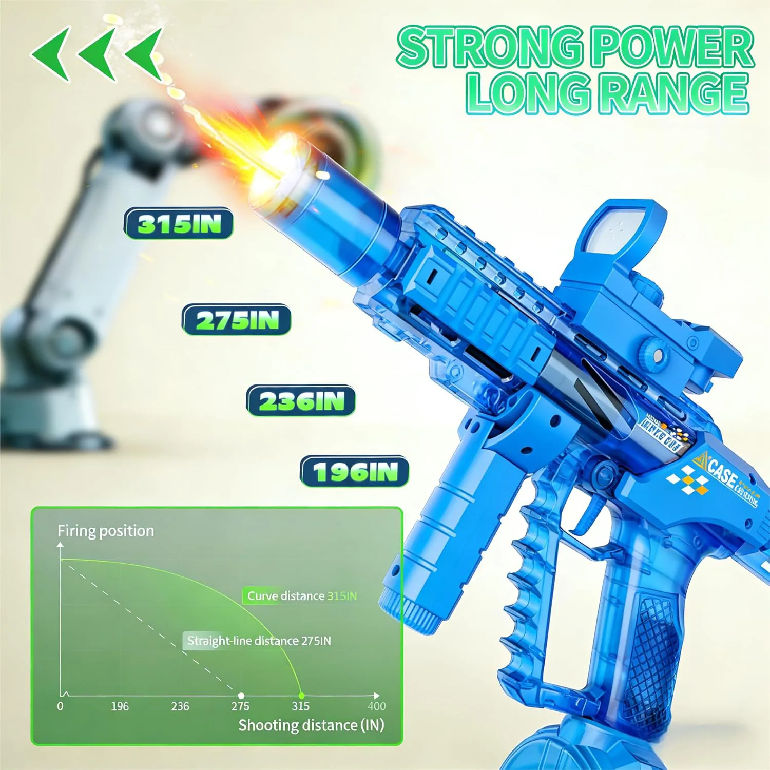 Fire-Breathing Drum Version Automatic Water Gun (Blue) 6