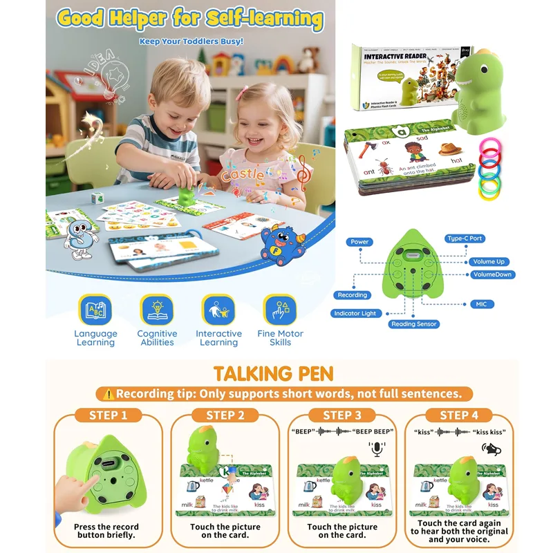 Interactive Dinosaur Phonics Reader (800 words, English) 3
