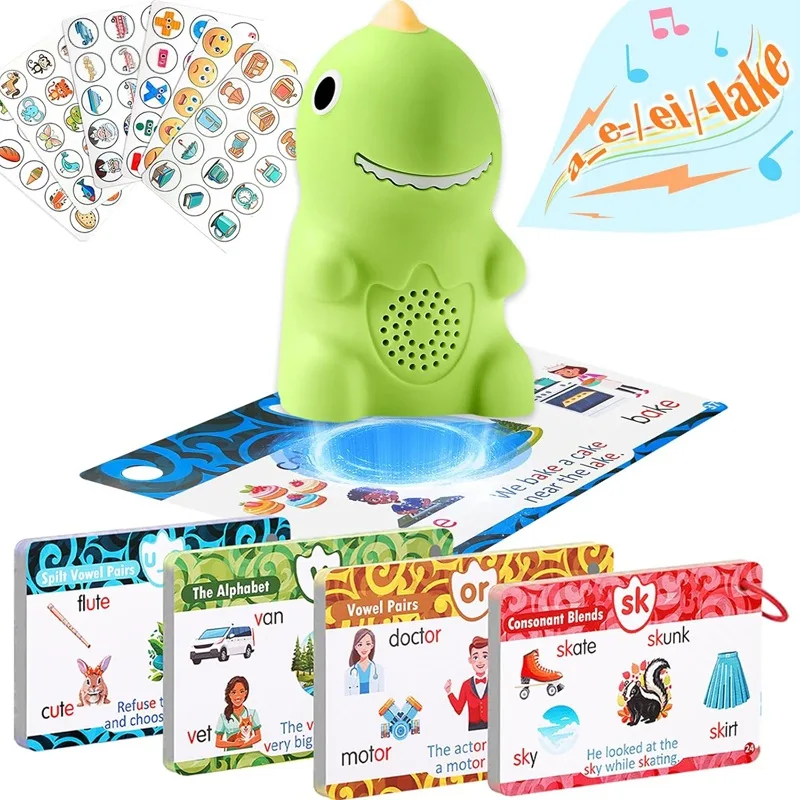 Interactive Dinosaur Phonics Reader (800 words, English)