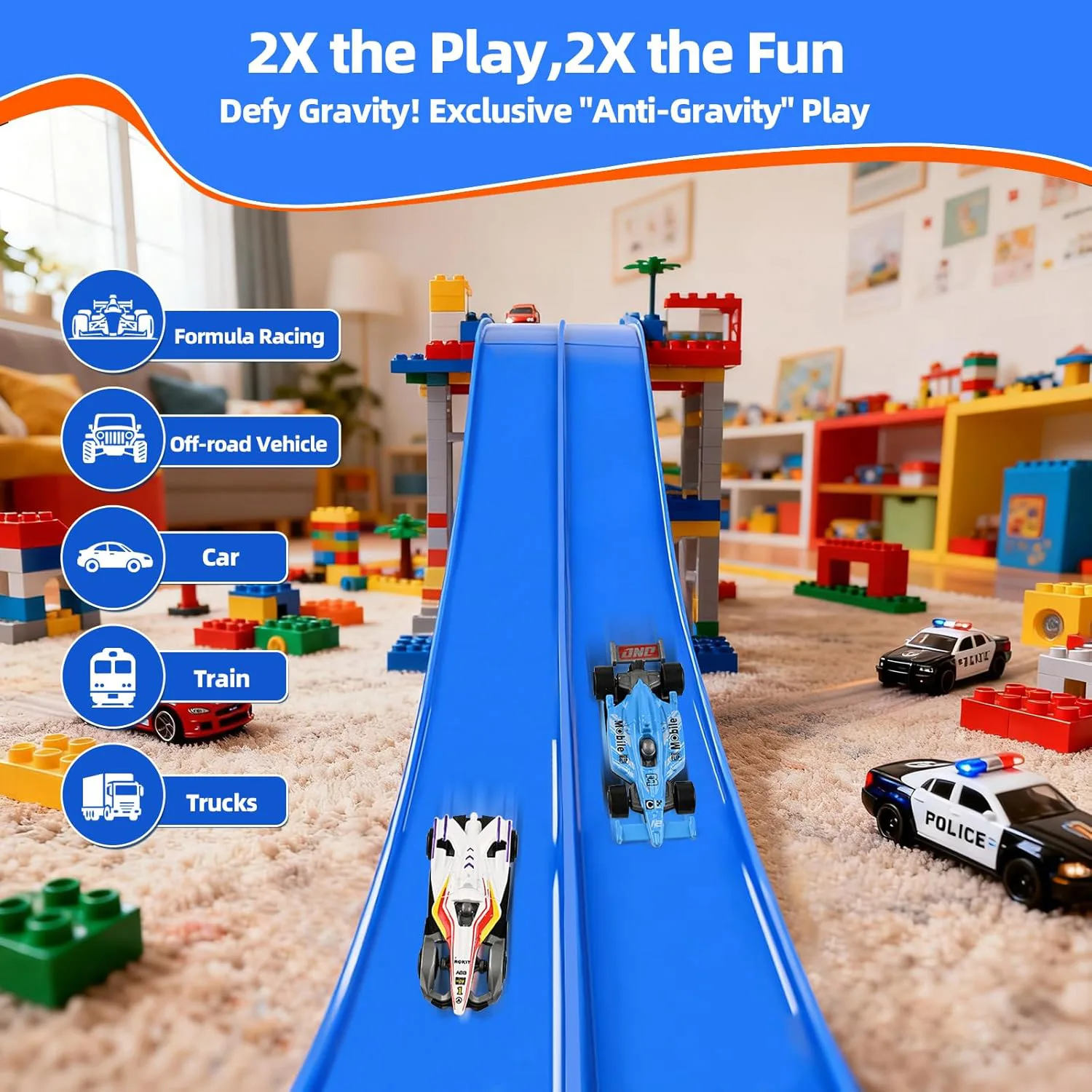PVC Double Track Sliding Car 7