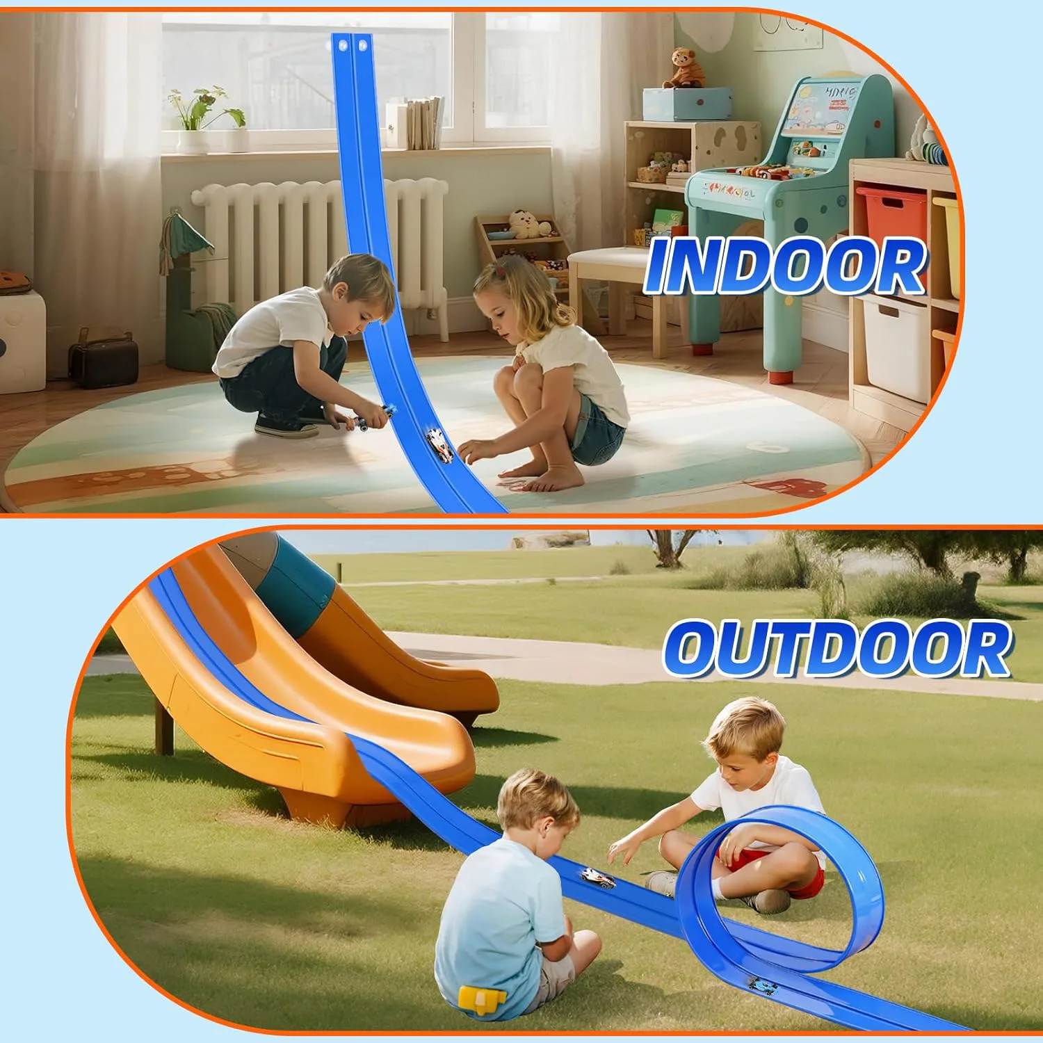 PVC Double Track Sliding Car 3