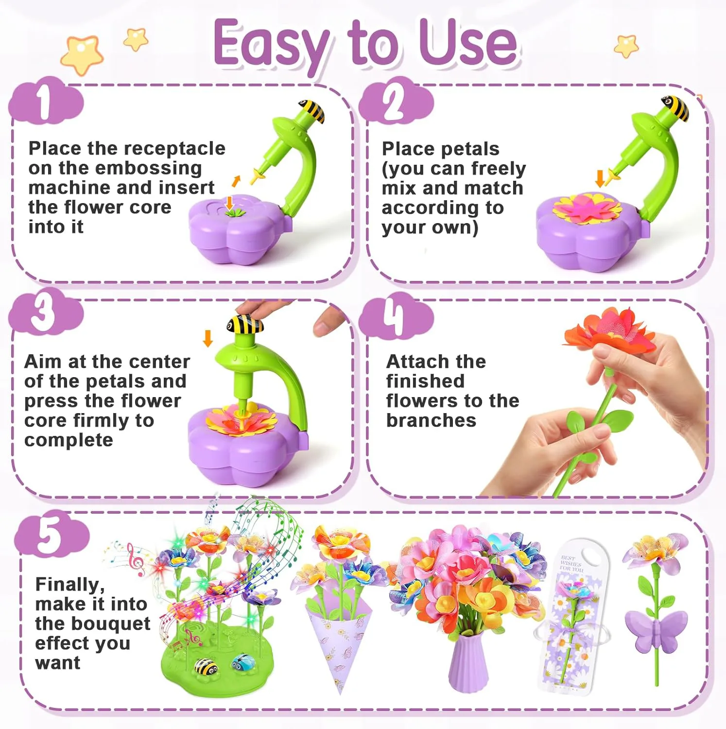 DIY Bouquet Pressing Machine Set (with Light & Music) 3