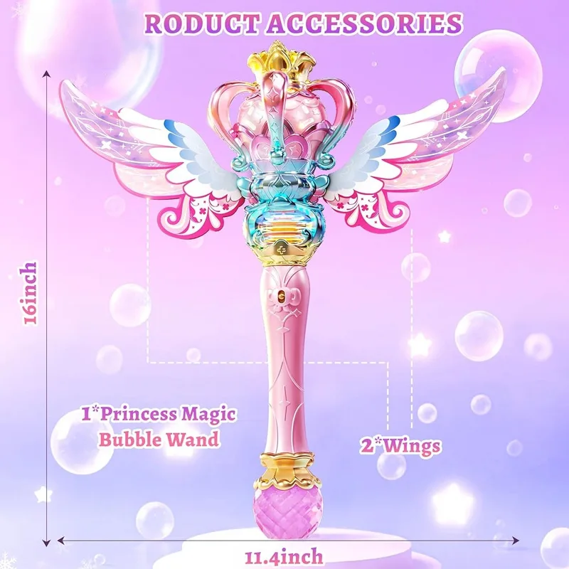 Music Crown Electric Bubble Magic Wand (2 colors mixed) 7