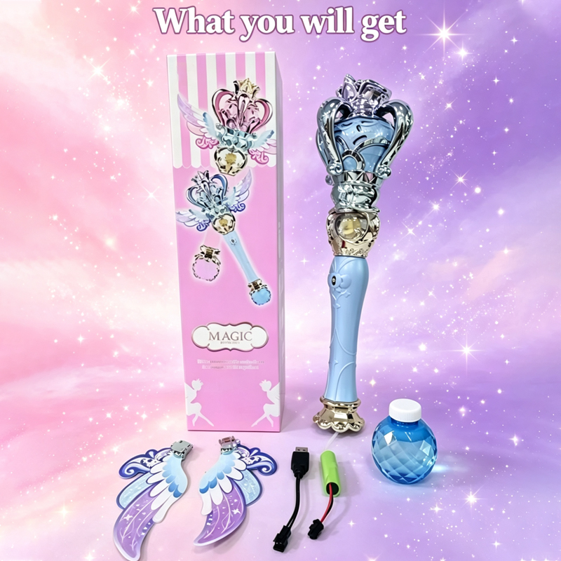 Music Crown Electric Bubble Magic Wand (2 colors mixed) 3