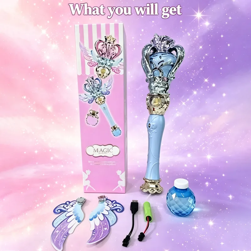 Music Crown Electric Bubble Magic Wand (2 colors mixed) 3