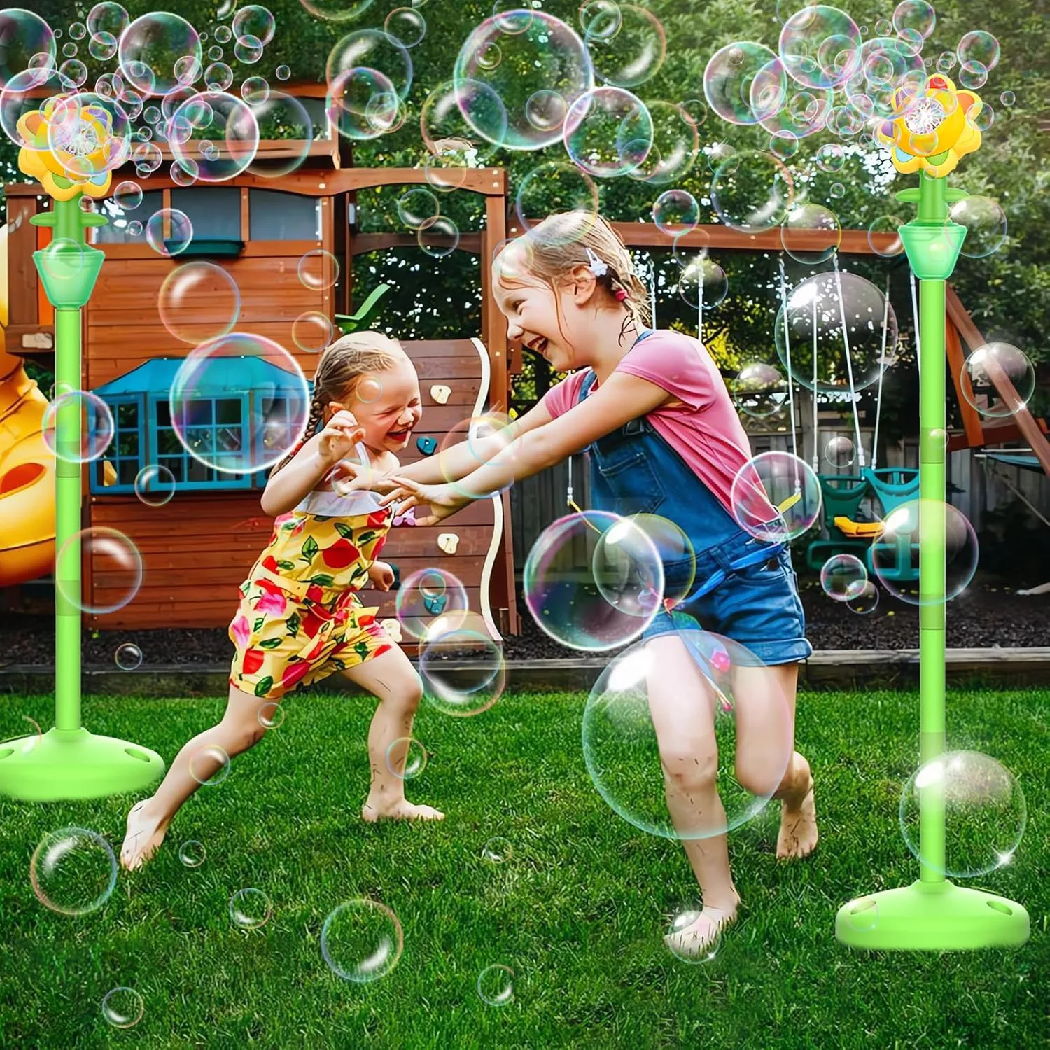 Seven-Color Flower Bubble Machine (Standing) 3