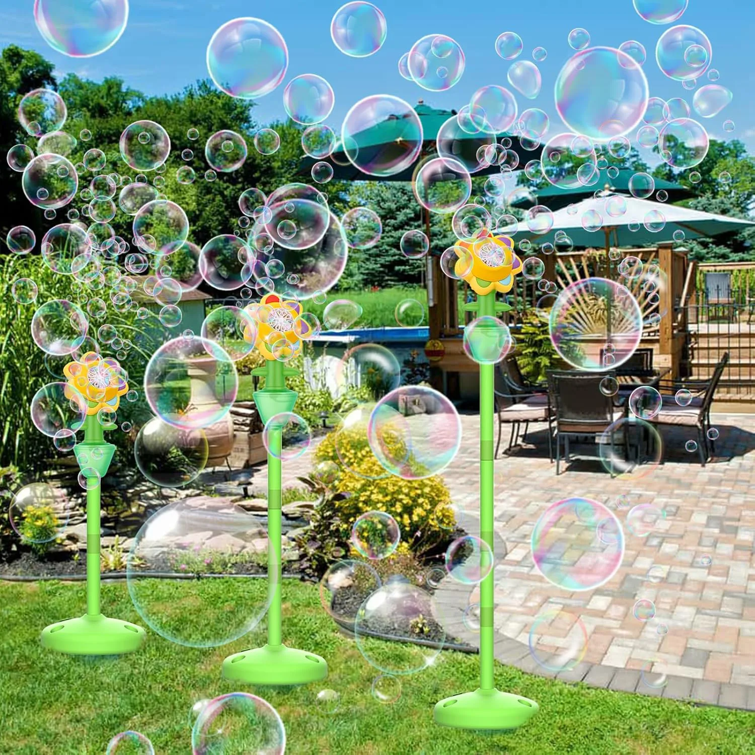 Seven-Color Flower Bubble Machine (Standing) 4