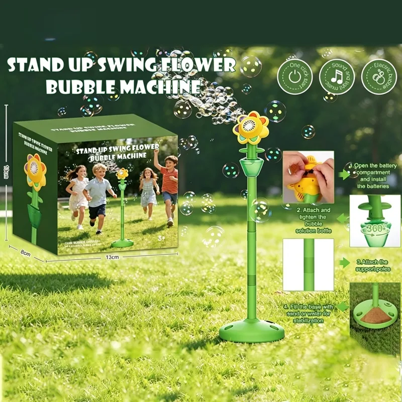Seven-Color Flower Bubble Machine (Standing) 2
