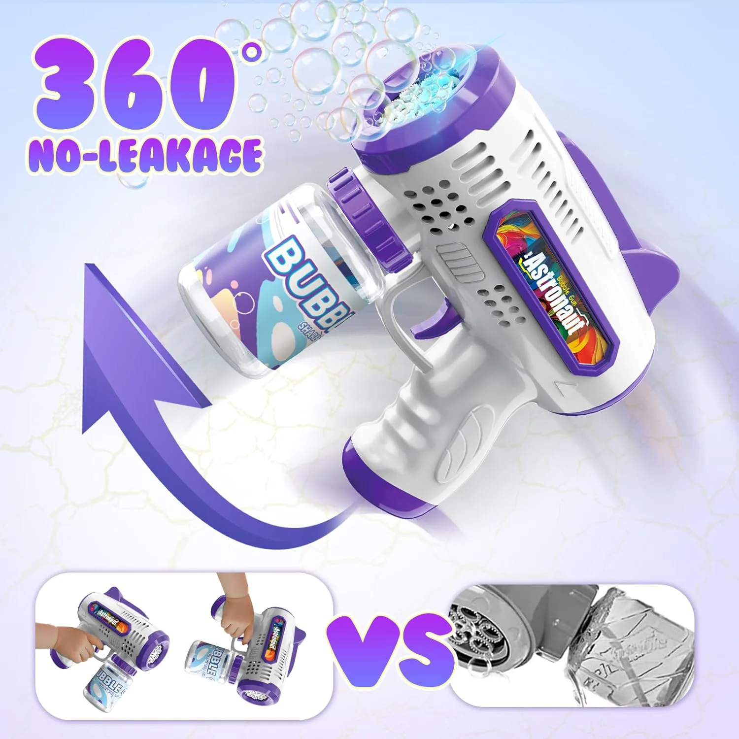 8-Hole Automatic Bubble Machine with 70ml Bubble Water 6
