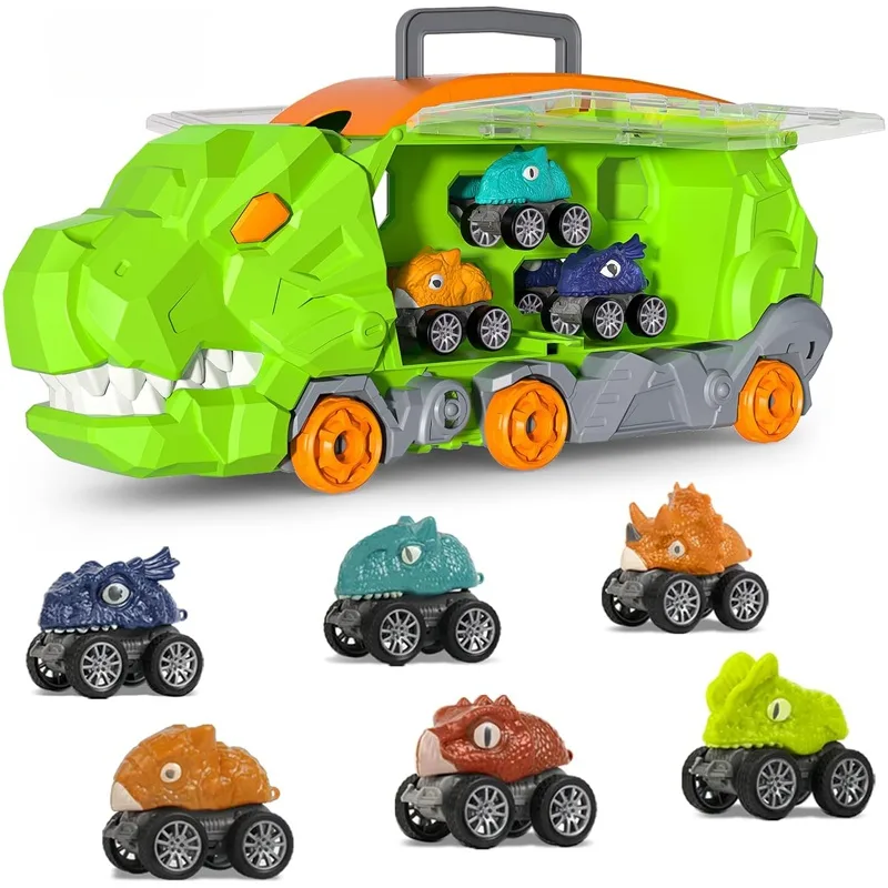 Storage Dinosaur Car (with 6 pull-back cars)