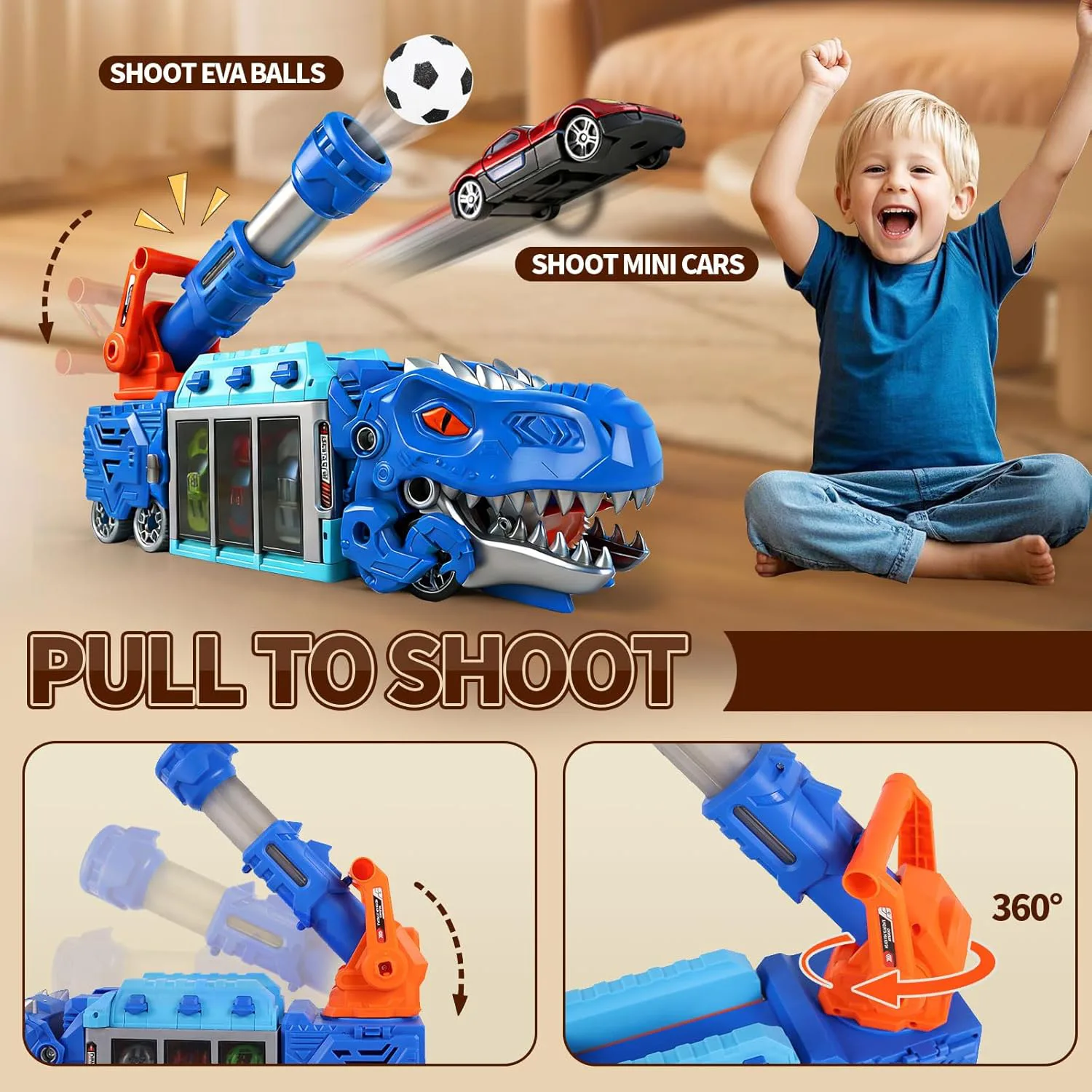 Dinosaur Swallow Track Storage Car (with 12 alloy cars) 4