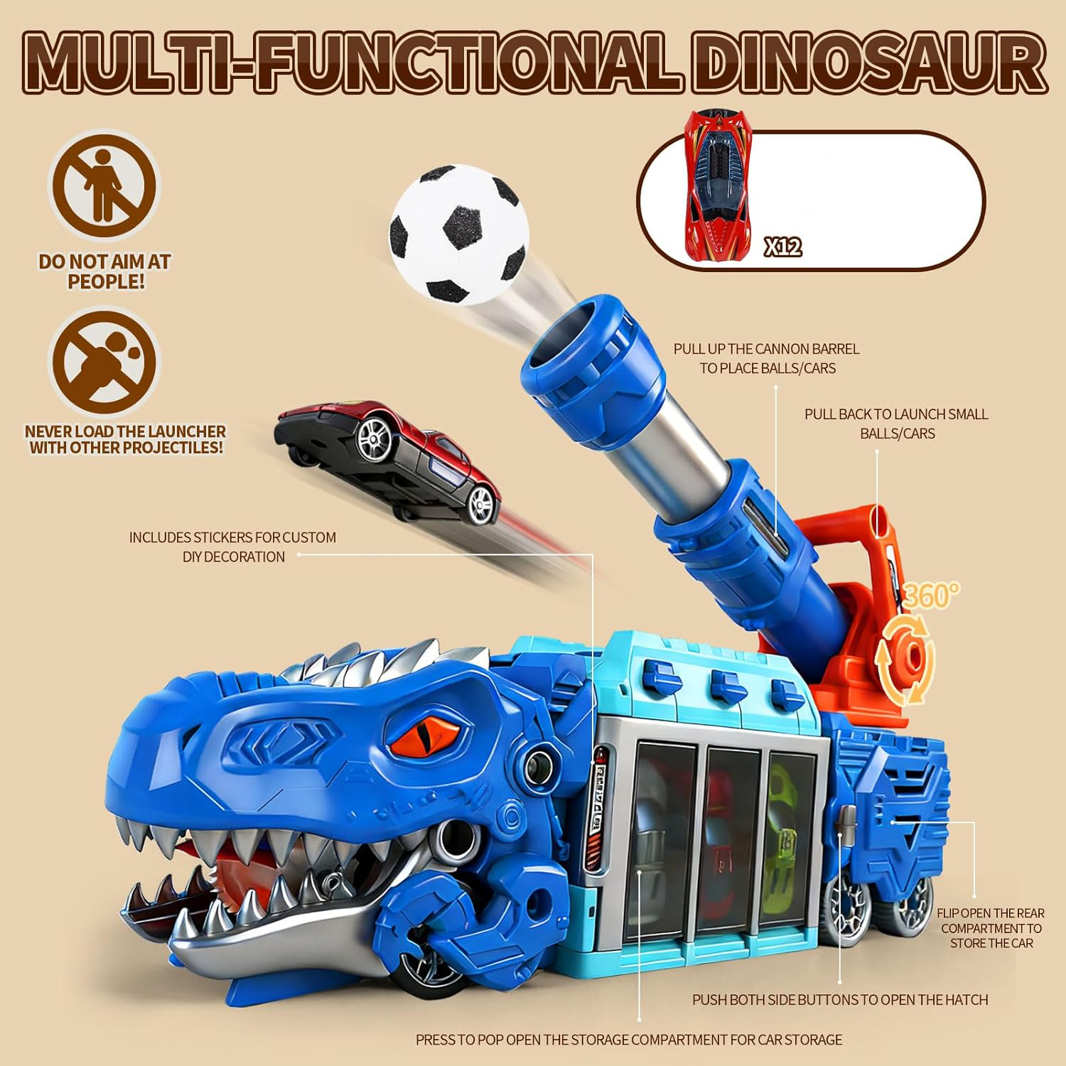Dinosaur Swallow Track Storage Car (with 12 alloy cars) 5
