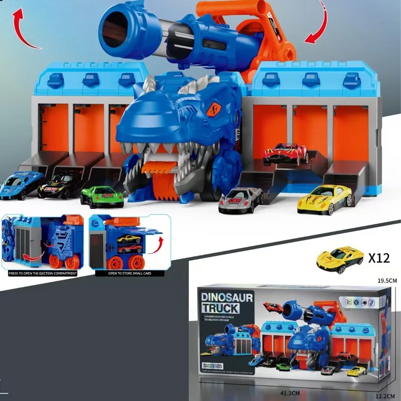 Dinosaur Swallow Track Storage Car (with 12 alloy cars) 3