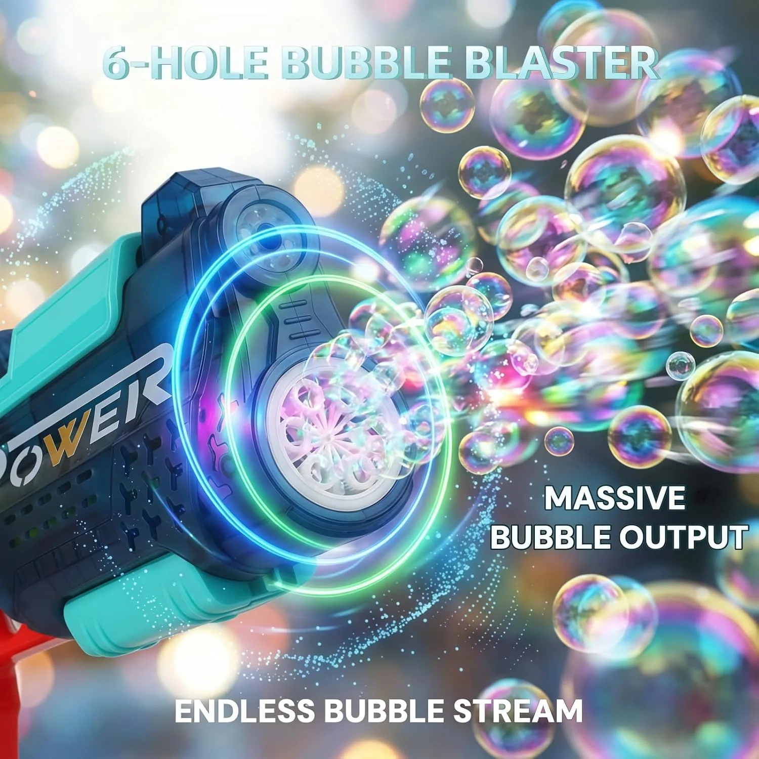 Electric 2-in-1 Bubble Water Gun with LED Light 5