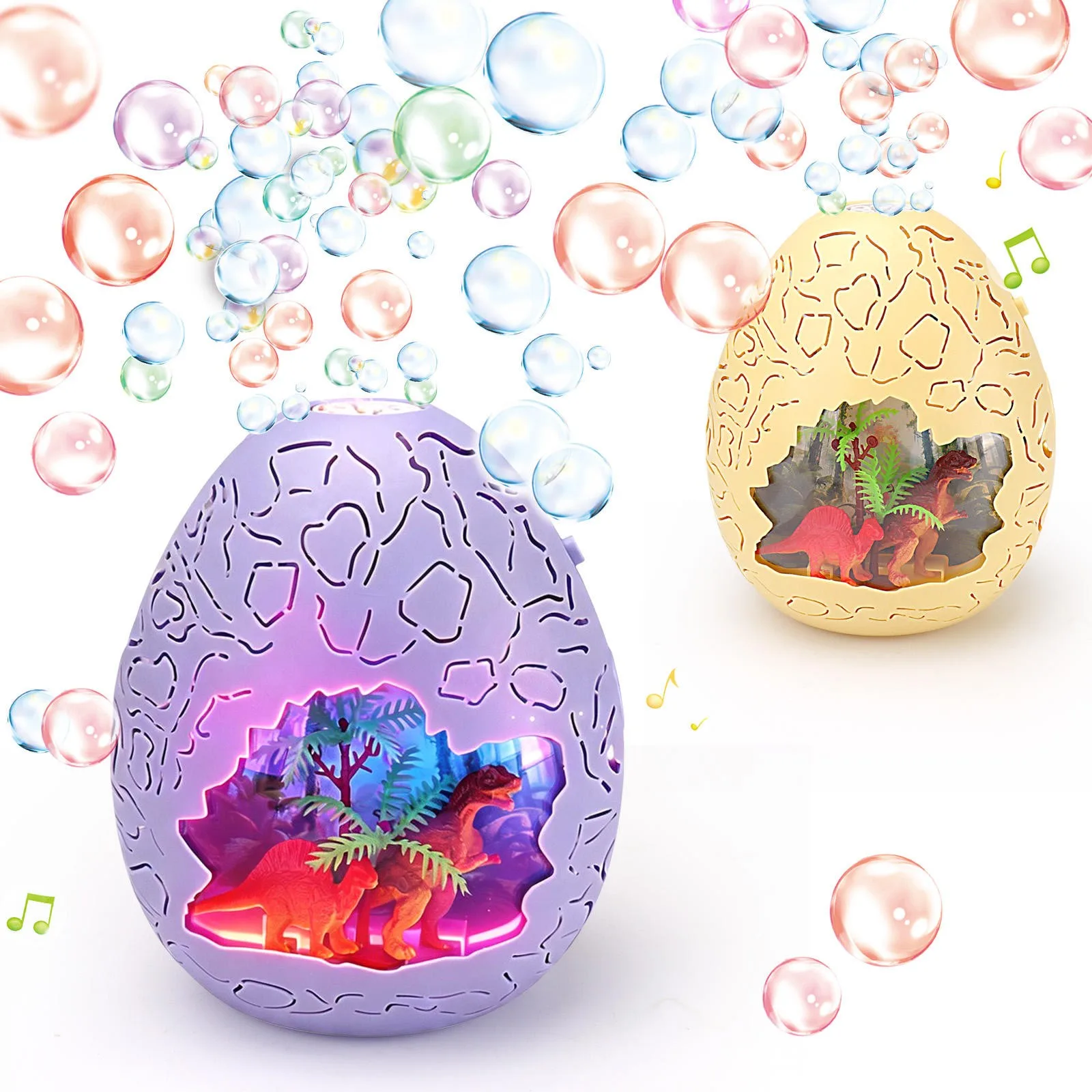 Dinosaur Egg Bubble Machine with Lights & Music (3 Colors) 5